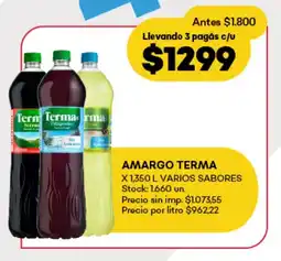 Supermercados Tadicor Amargo terma varios sabores oferta