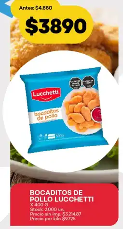 Supermercados Tadicor Bocaditos de pollo lucchetti oferta