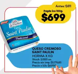 Supermercados Tadicor Queso cremoso saint paulin horma oferta
