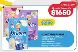 Supermercados Tadicor Suavizante vivere doypack variedades oferta