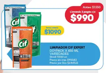 Supermercados Tadicor Limpiador cif expert doypack variedades oferta