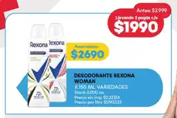 Supermercados Tadicor Desodorante rexona woman variedades oferta