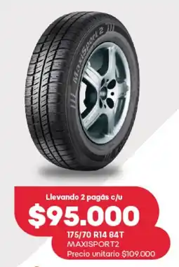 Supermercados Tadicor 175/70 R14 84T maxisport2 oferta