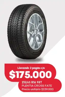 Supermercados Tadicor 215/65 R16 98T Plentia cross fate oferta