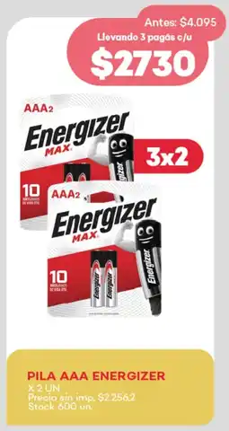 Supermercados Tadicor Pila  AAA energizer oferta