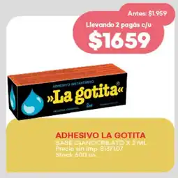 Supermercados Tadicor Adhesivo la gotita base cianocrilato oferta