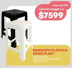 Supermercados Tadicor Banqueta plástica deses plast reforzada oferta