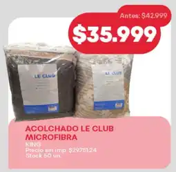 Supermercados Tadicor Acolchado le club microfibra king oferta