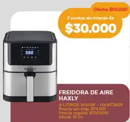 Supermercados Tadicor Freidora de aire haxly oferta