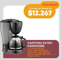 Supermercados Tadicor Cafetera filtro kanjihome oferta