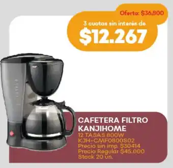 Supermercados Tadicor Cafetera filtro kanjihome oferta