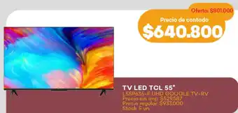Supermercados Tadicor TV LED TCL 55" L55P635-F UHD Google TV-RV oferta
