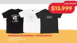 Supermercados Tadicor Remera estampada tressesenta varios diseños oferta