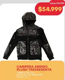 Supermercados Tadicor Campera abrigo plush tressesenta varios talles oferta