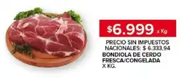 Carrefour Bondiola de cerdo fresca/congelada oferta