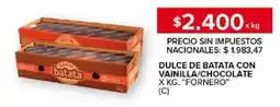 Carrefour Dulce de batata con vainilla/chocolate fornero oferta
