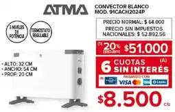 Carrefour Atma convector blanco oferta