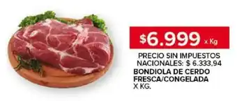 Carrefour Bondiola de cerdo fresca/congelada oferta