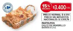 Carrefour Pastelitos dulce de membrillo/ batata oferta