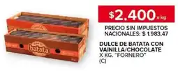 Carrefour Dulce de batata con vainilla/chocolate fornero oferta