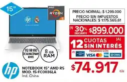 Carrefour Hp notebook 15" amd r5 oferta