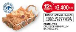 Carrefour Pastelitos dulce de membrillo/ batata oferta