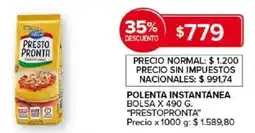 Carrefour Polenta instantánea bolsa prestopronta oferta