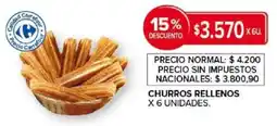 Carrefour Churros rellenos oferta
