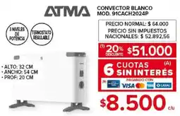 Carrefour Atma convector blanco oferta
