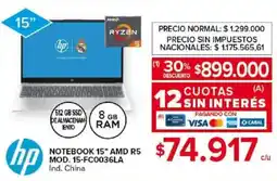 Carrefour Hp notebook 15" amd r5 oferta