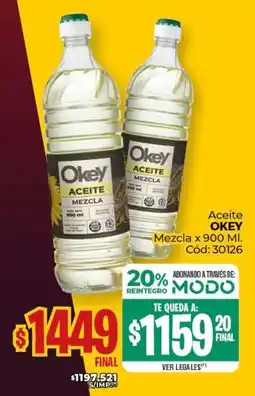 Diarco Aceite OKEY Mezcla oferta