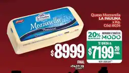 Diarco Queso Mozzarella LA PAULINA oferta