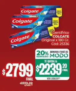 Diarco Dentifrico COLGATE Original oferta