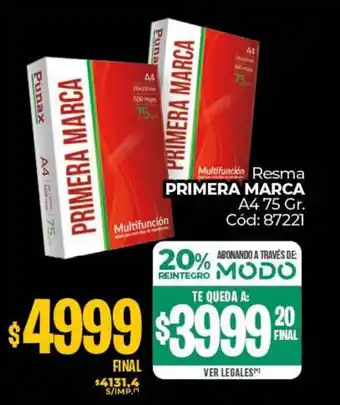 Diarco Resma PRIMERA MARCA A4 oferta