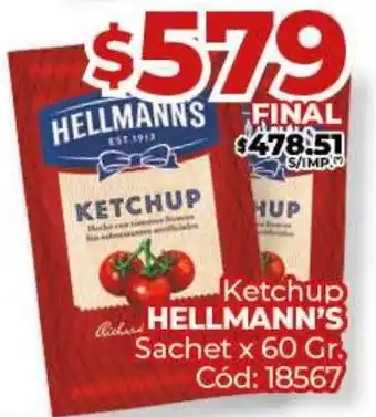 Diarco KETCHUP HELLMANNS Sachet oferta