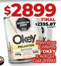 Diarco PALMITOS ENTEROS Okey oferta