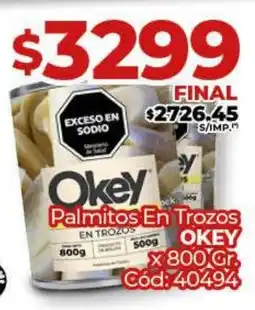 Diarco Palmitos En Trozos OKEY oferta
