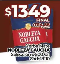 Diarco Yerba Mate NOBLEZA GAUCHA Selección oferta