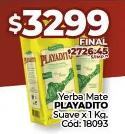 Diarco Yerba Mate PLAYADITO Suave oferta
