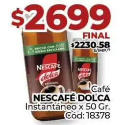 Diarco Café NESCAFÉ DOLCA Instantáneo oferta