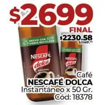 Diarco Café NESCAFÉ DOLCA Instantáneo oferta