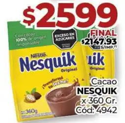 Diarco Cacao NESQUIK oferta