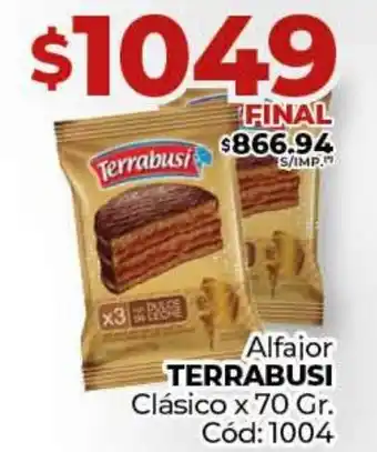 Diarco Alfajor TERRABUSI Clásico oferta