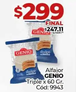 Diarco Alfajor GENIO Triple oferta