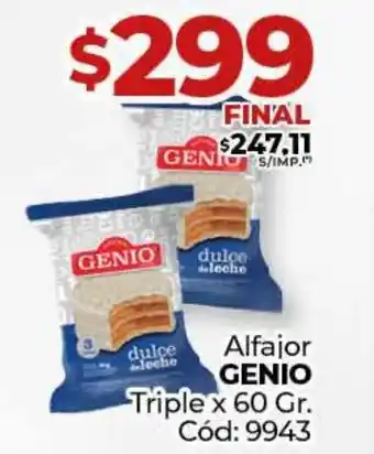 Diarco Alfajor GENIO Triple oferta