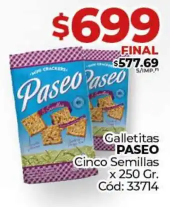 Diarco Galletitas PASEO Cinco Semillas oferta