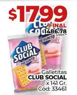 Diarco Galletitas CLUB SOCIAL oferta