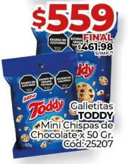 Diarco Galletitas TODDY Mini Chispas de Chocolate oferta
