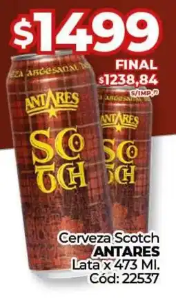 Diarco Cerveza Scotch ANTARES Lata oferta
