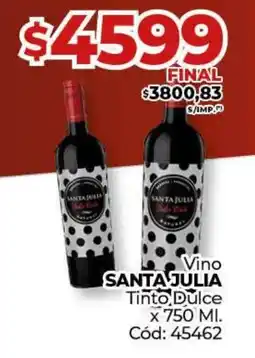 Diarco SANTA JULIA Tinto Dulce oferta